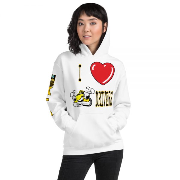 "I LOVE TAXI DRIVERS" Premium Soft & Heavy Blend Hoodie - Image 2