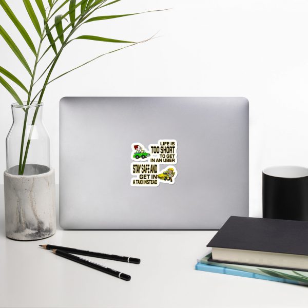 “LIFE IS TOO SHORT TO GET IN AN UBER” Premium Kiss Cut Emblem Stickers - Image 3