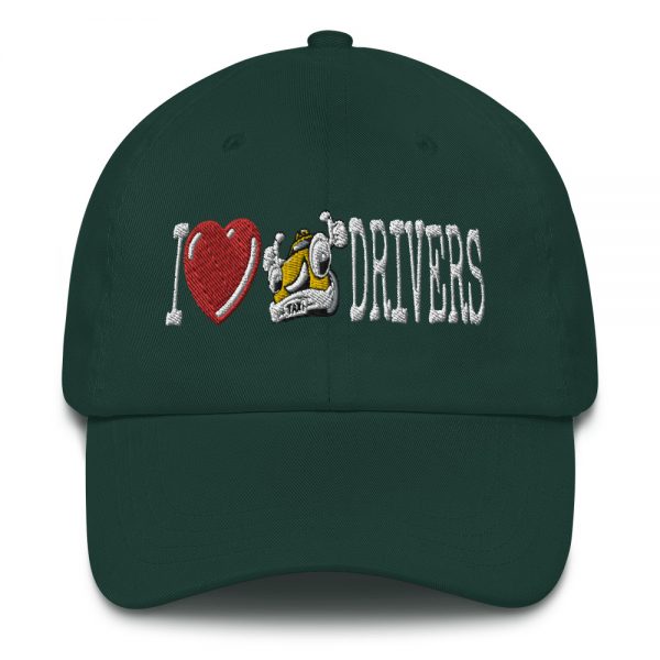 “I LOVE TAXI DRIVERS” Embroidered Yupoong Dad Hat