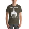 "I'M A PROUD TAXI DRIVER" Premium Dark Color T-Shirt - Image 3