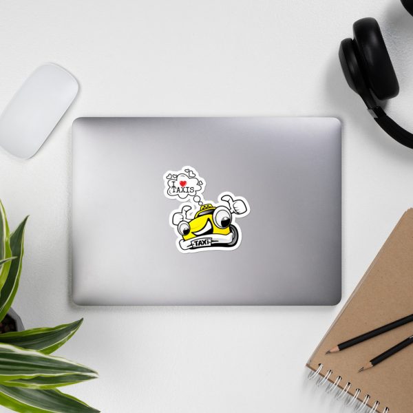 “I LOVE TAXIS” Premium Kiss Cut Emblem Stickers - Image 7