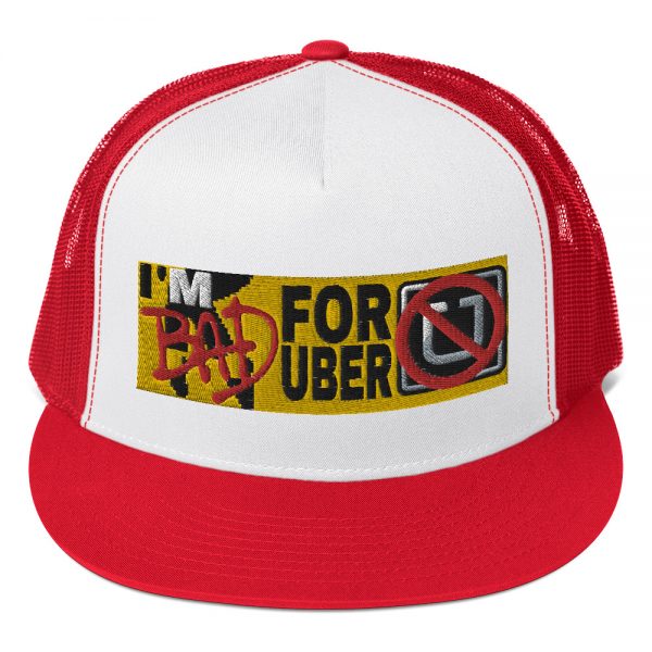 “I’M BAD FOR UBER” Embroidered Yupoong Trucker Cap - Image 7