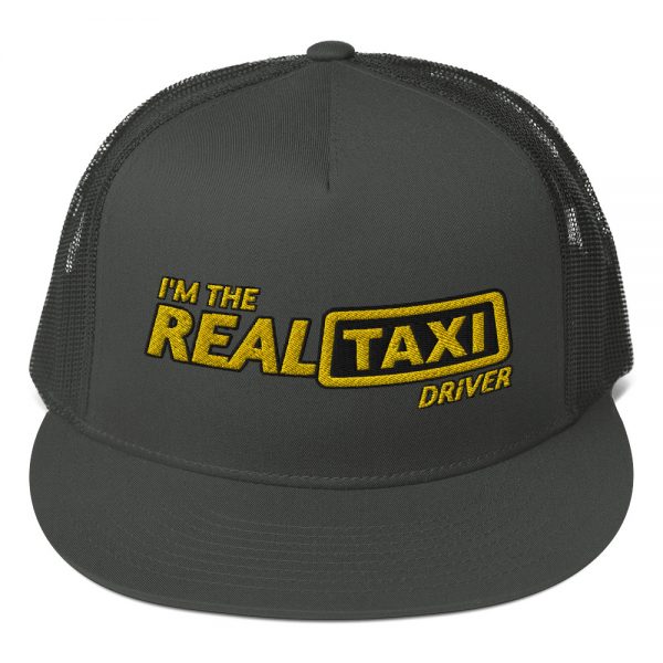 “I’M THE REAL TAXI DRIVER – v2” Embroidered Yupoong Trucker Cap - Image 4