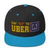 “SAY NO TO UBER - v1” Embroidered Yupoong Snapback Hat - Image 2