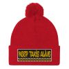 “KEEP TAXIS ALIVE – v3” Embroidered Pom-Pom Beanie - Image 10