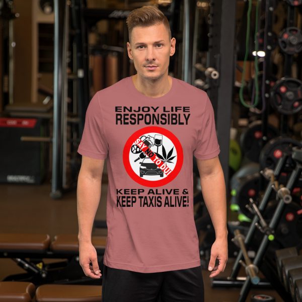 "ENJOY LIFE RESPONSIBLY" Premium Bright Color T-Shirt - Image 3