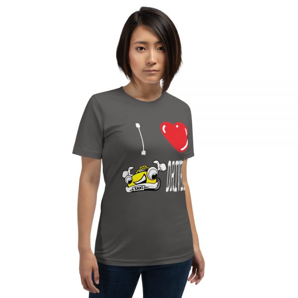 "I LOVE TAXI DRIVERS" Premium Dark Color T-Shirt - Image 5