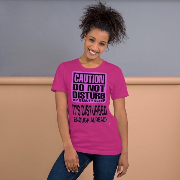 "DO NOT DISTURB MY BEAUTY SLEEP" Premium Dark Color T-Shirt - Image 11