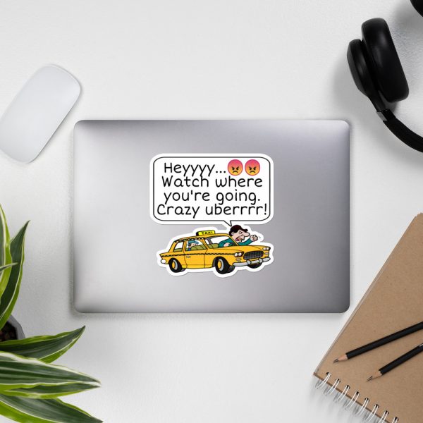 “CRAZY UBERRRR!” Premium Kiss Cut Emblem Stickers - Image 9