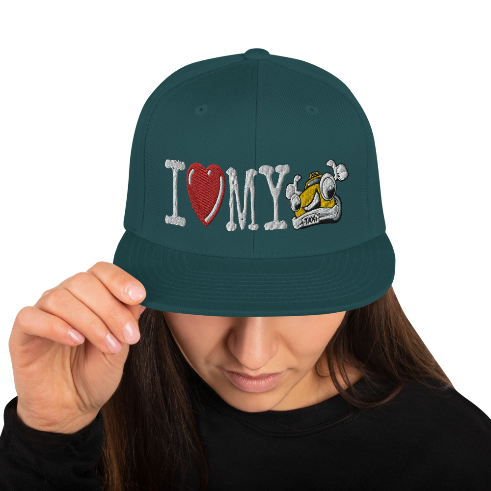 “I LOVE MY TAXI” Embroidered Yupoong Snapback Hat