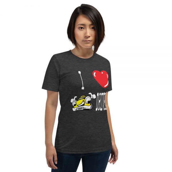 "I LOVE TAXI DRIVERS" Premium Dark Color T-Shirt - Image 6