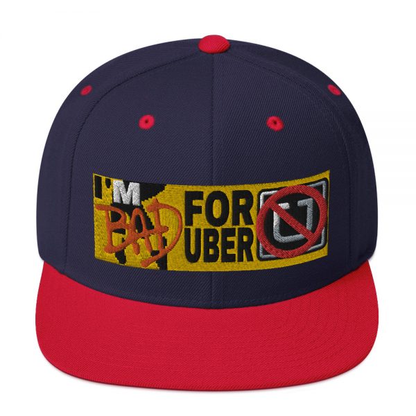 “I'M BAD FOR UBER” Embroidered Yupoong Snapback Hat - Image 20