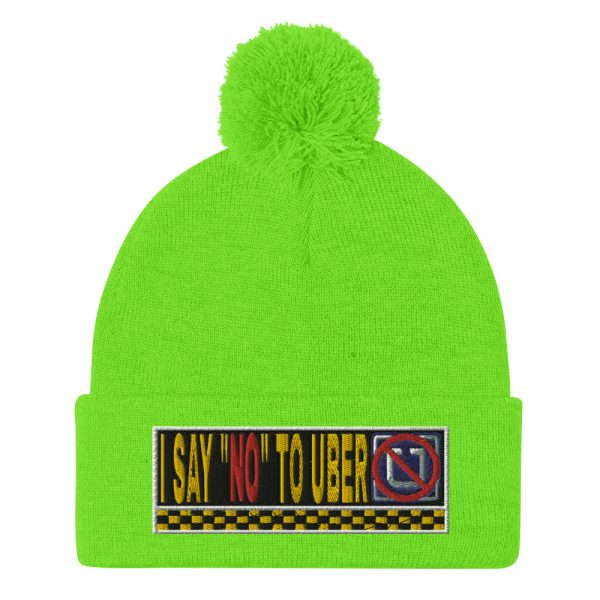 “I SAY NO TO UBER” Embroidered Pom-Pom Beanie - Image 9