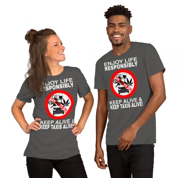 "ENJOY LIFE RESPONSIBLY" Premium Dark Color T-Shirt - Image 5