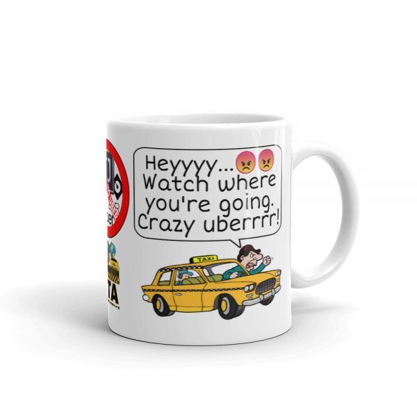 “CRAZY UBERRRR!” Premium Glossy White Mug - Image 2