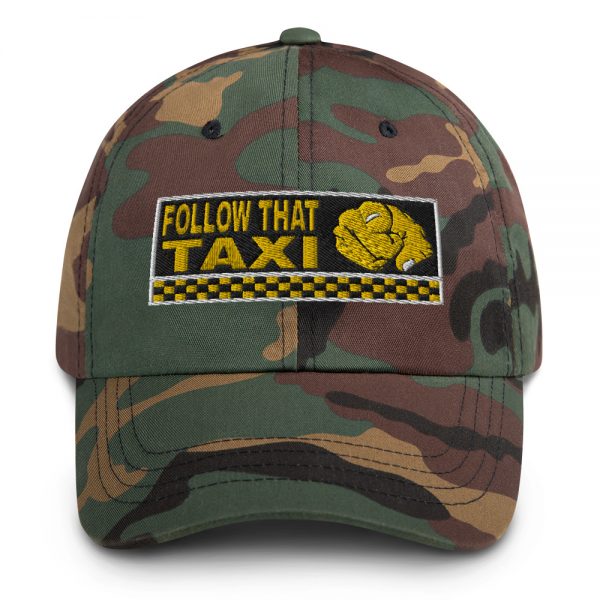“FOLLOW THAT TAXI” Embroidered Yupoong Dad Hat - Image 4