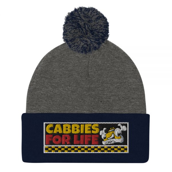 “CABBIES FOR LIFE” Embroidered Pom-Pom Beanie - Image 3