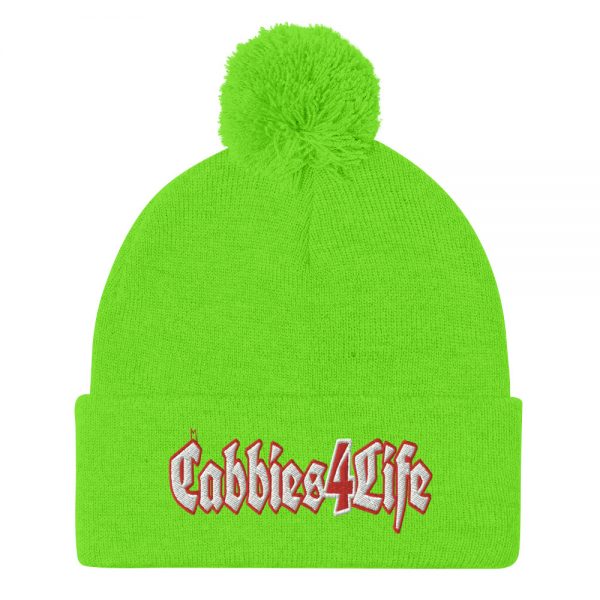 “CABBIES4LIFE” Embroidered Pom-Pom Beanie - Image 9