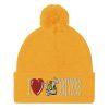 “I LOVE TAXI DRIVERS” Embroidered Pom-Pom Beanie - Image 11