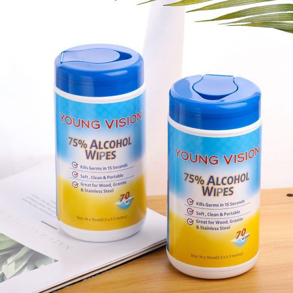 YOUNG VISION Hand Sanitizer & Alcohol Wipes (2 in 1 Pack) - Image 2