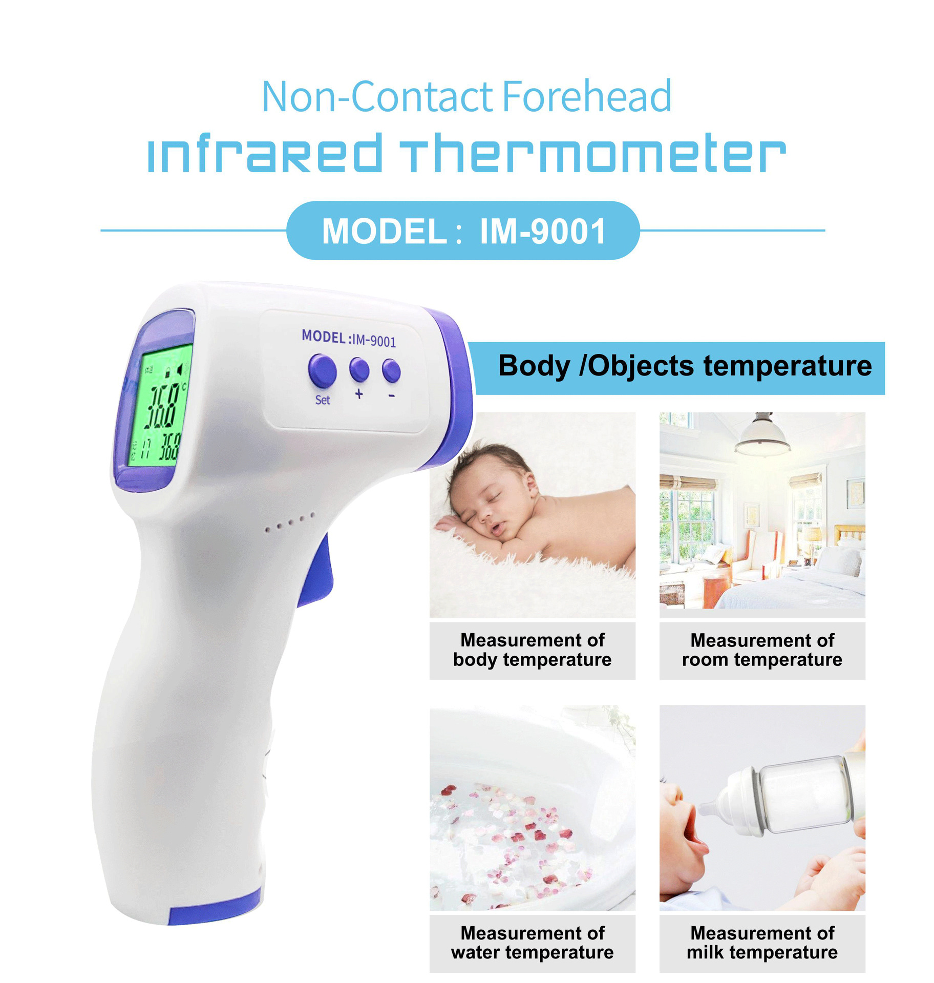 IM-9001 Non-Contact Laser Infrared Body Thermometer