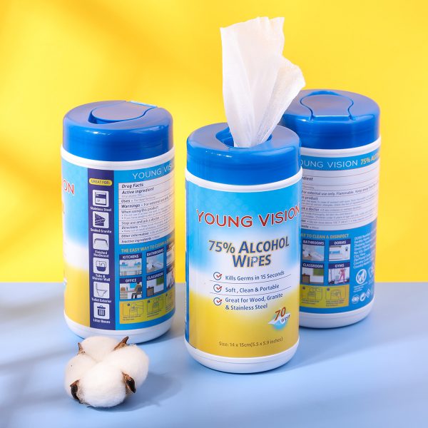 YOUNG VISION Hand Sanitizer & Alcohol Wipes (2 in 1 Pack) - Image 3