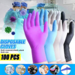 Medical-Grade Multi-Color Nitrile Rubber Gloves (100PCS)