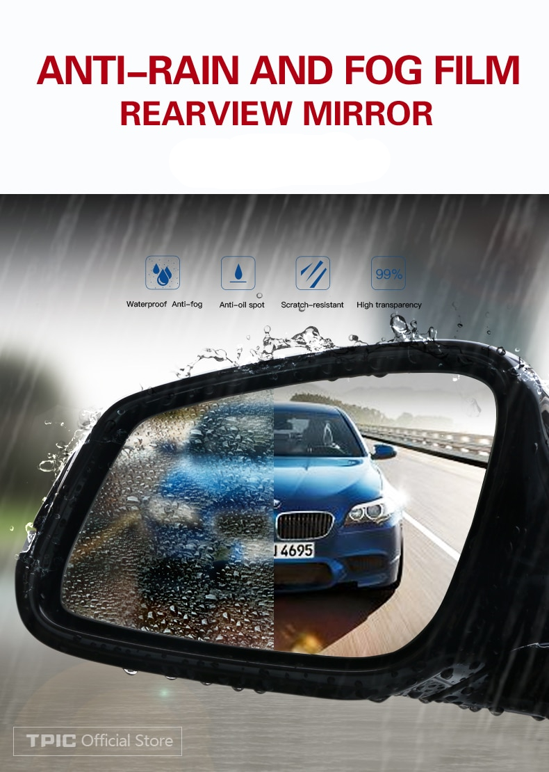 Car Side View Mirrors Protective Clear Film (2PCS)