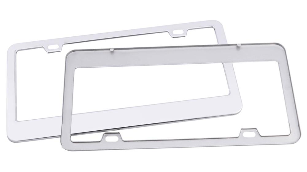 Premium Stainless Steel License Plate Frame (2PCS)