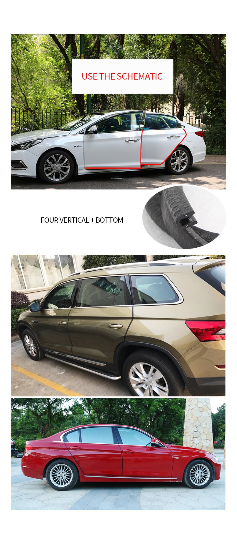 CHIZIYO Car Door Edge Protector & Anti-Scratch Guard Sealing Strip