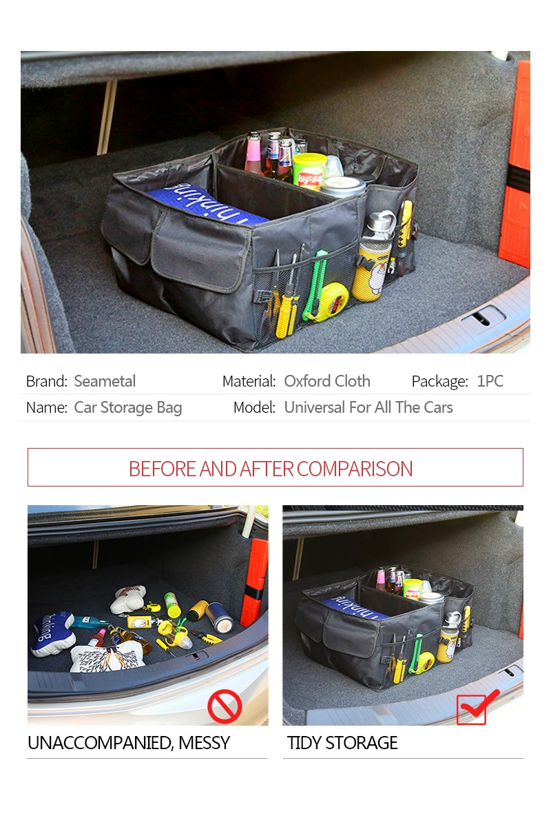 SEAMETAL Car Trunk Tools & Food Organizer