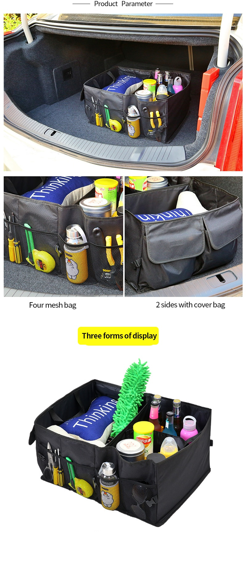 SEAMETAL Car Trunk Tools & Food Organizer