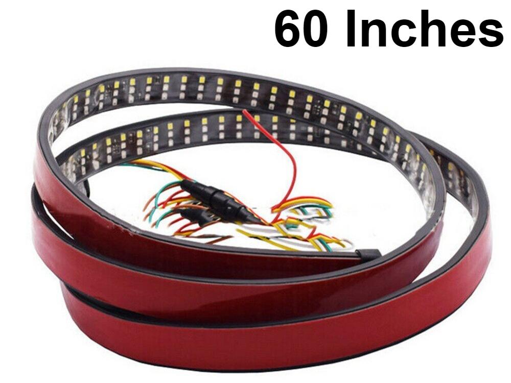 12V Universal 60” Car/Truck Tailgate Triple Row LED Strip Light Bar with 5 Light Modes