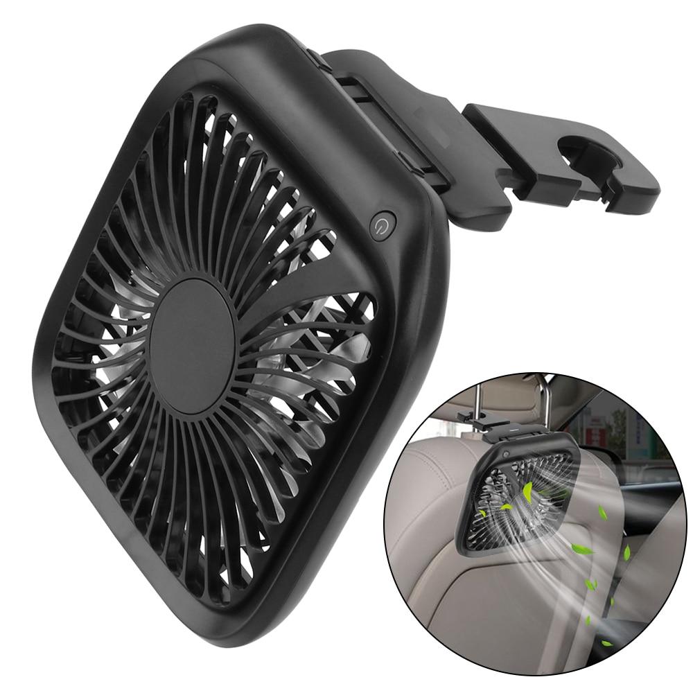 USB Powered Car Headrest Cooling Fan with Strong Wind Force & Speed Control