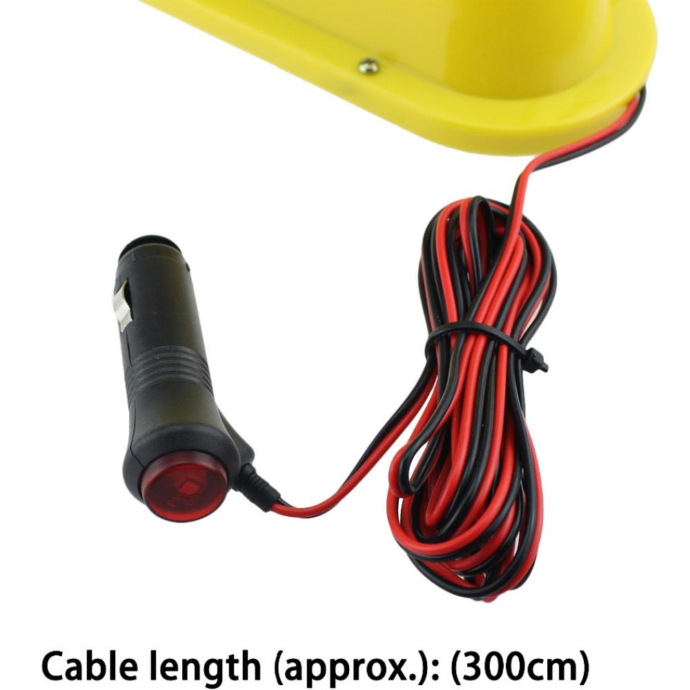 Large Waterproof Yellow Taxi Top Light w/ Magnetic Base & 10Ft 12V Power Cable