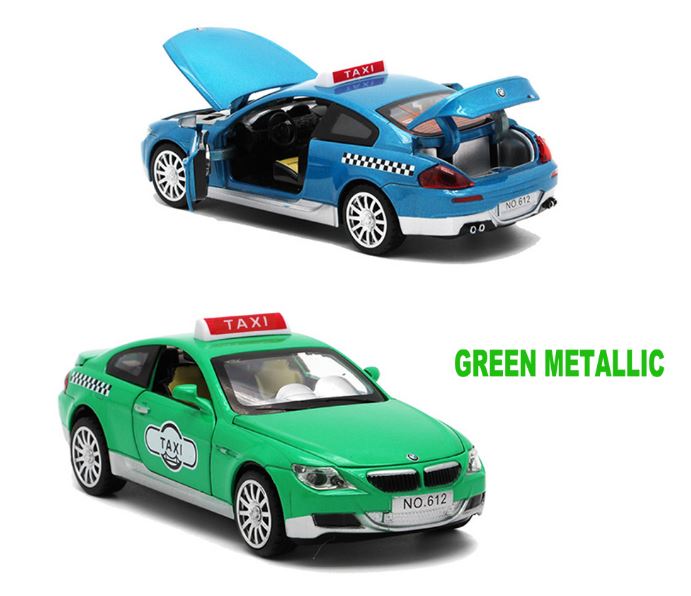 Collectable Replica Bmw Taxi Model And Pull Back Toy Car With Music & Lights