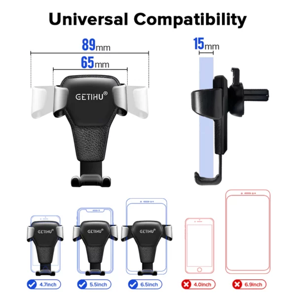 gravity car phone holder in car mount air vent clip no magnetic mobile phone holder cell