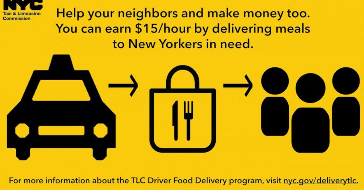 NYC cab drivers help deliver food to those in need during the COVID-19 pandemic2
