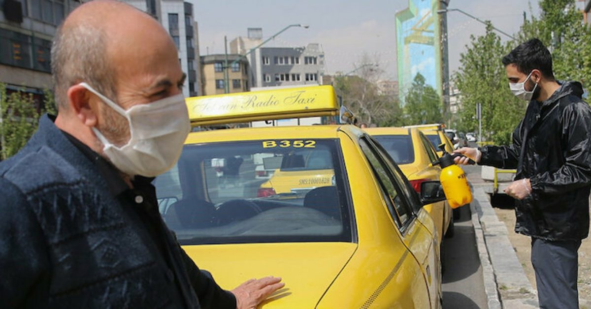 Coronavirus drives taxi drivers in Tehran around the bend