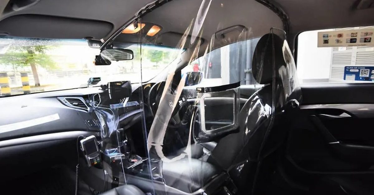 Taxis in Singapore will be outfitted with plastic isolation shields to protect drivers against COVID-19